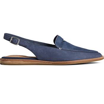 Sperry Saybrook Kožené Slingback Tmavomodre - Damske Oxford Topanky